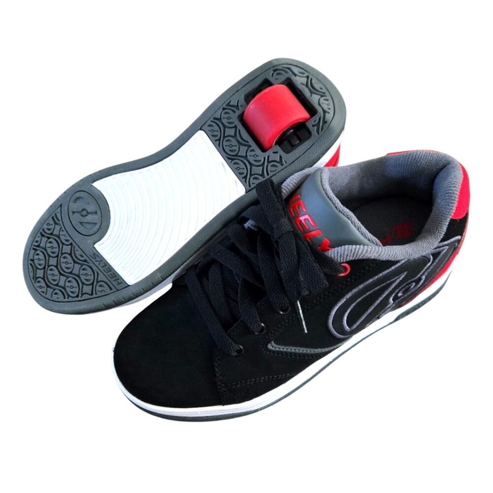 Heelys Kids' Propel 2.0 Shoes with Wheels Black Gray Red White Size Youth 6